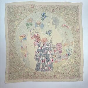 Beautiful Vintage Bottega Venetia Silk Klimt Print Scarf